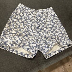 Y2K Guess daisy print denim shorts